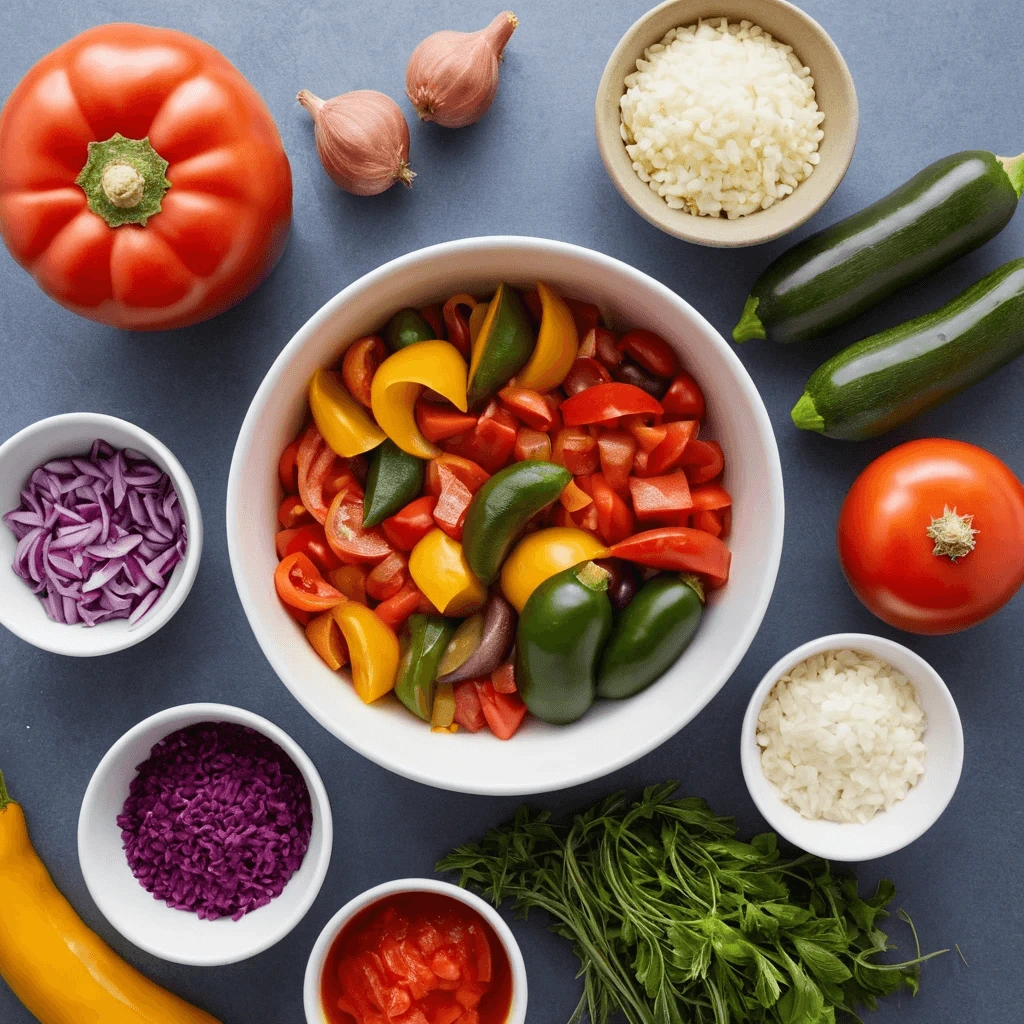 French ratatouille recipe with roasted vegetables arranged in an elegant spiral pattern