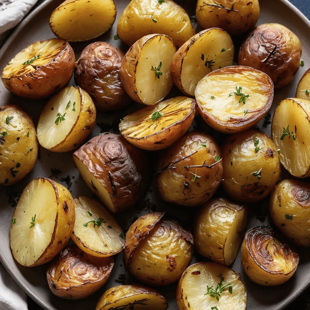 Perfectly baked potatoes in the oven with crispy skin and fluffy interior